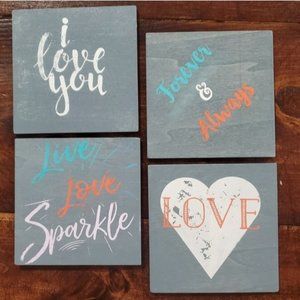 Hand Crafted | Rustic Wooden Coasters [4 Pack]